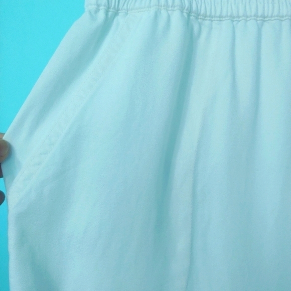 SAKS Fifth Avenue Women's Wide-Leg Smocked Culottes in White - Picture 10 of 12